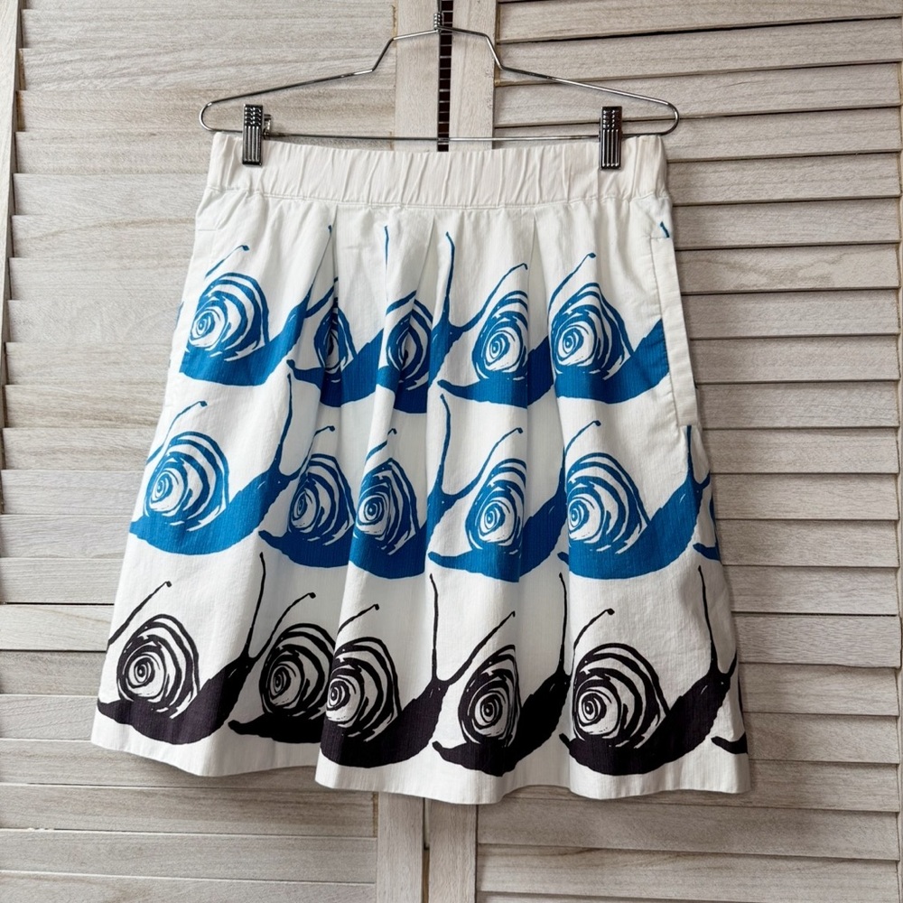 Maeve Blue and Black Swirl Snail Skirt. HTF. Great Condition. Medium Statement - Picture 2 of 14